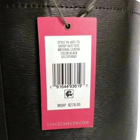 NWOT Vince Camuto Asti Saffiano Leather Satchel/Crossbody With Removable Strap - Picture 12 of 12